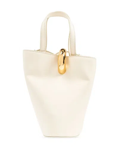 Jacquemus Womens Light Ivory Le Petit Bambola Small Leather Top-handle Bag In White