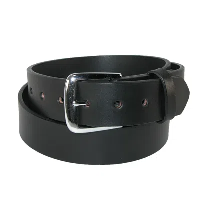 Boston Leather Men's Big & Tall Leather 1 1/2 Inch Bridle Belt In Black