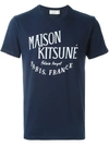 Maison Kitsuné Palais Royale Cotton-jersey T-shirt In Navy