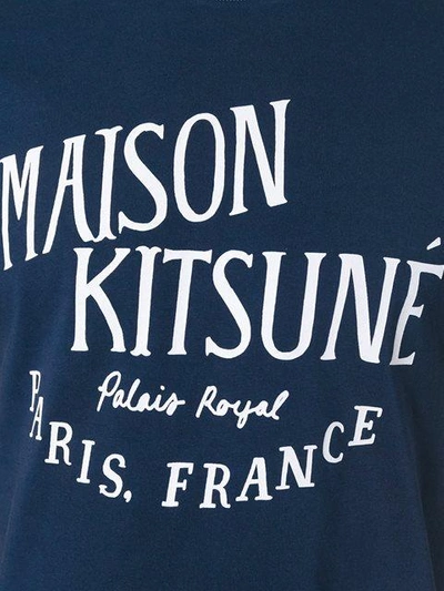 Shop Maison Kitsuné Logo Print T-shirt