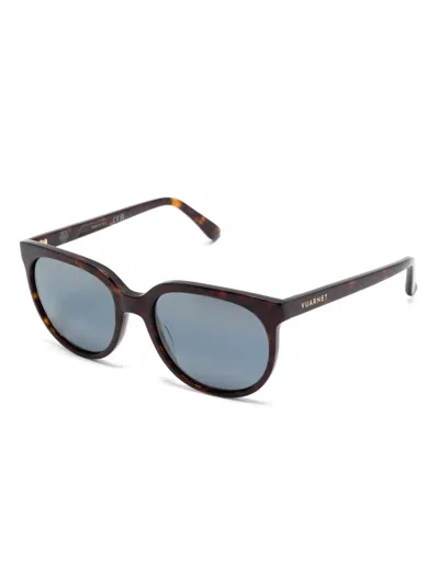 Vuarnet Oval-frame Sunglasses In Brown