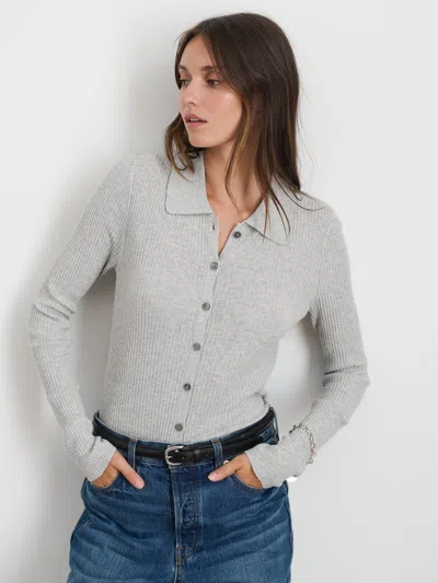 Alex Mill Jackie Polo In Heather Grey