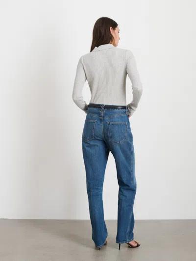 Alex Mill Jackie Polo In Heather Grey