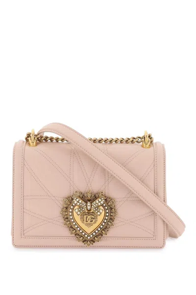 Dolce & Gabbana Medium Devotion Shoulder Bag In Pink