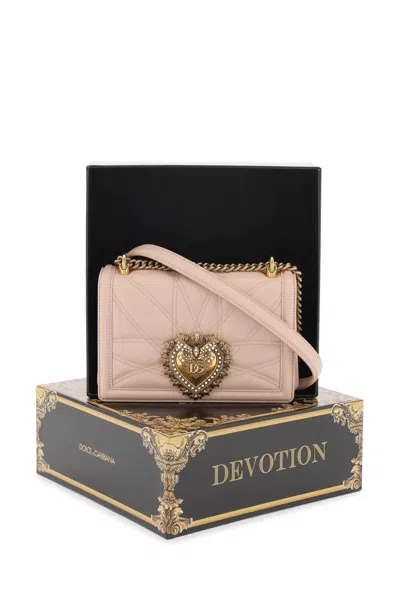 Dolce & Gabbana Medium Devotion Shoulder Bag In Pink