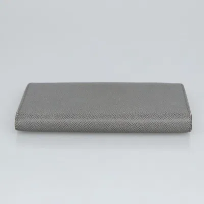 Pre-owned Louis Vuitton Brazza Grey Leather Wallet  ()