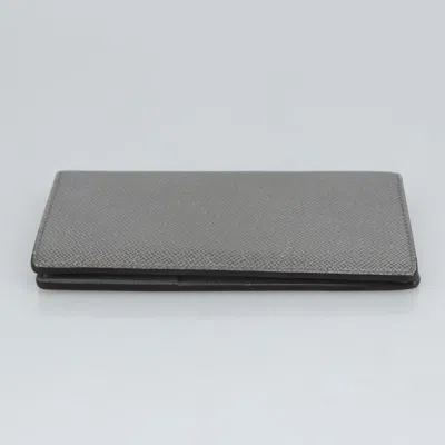 Pre-owned Louis Vuitton Brazza Grey Leather Wallet  ()