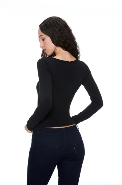 Ar24 Dolce & Gabbana Black Long Sleeve Top In Black