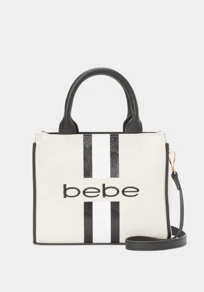 Bebe Paisley Mini Canvas Satchel In Black