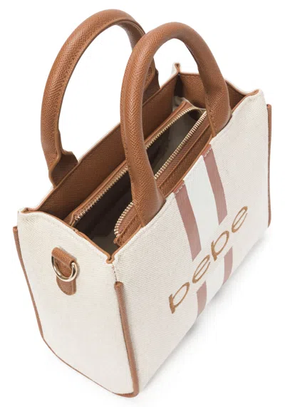 Bebe Paisley Mini Canvas Satchel In Caramel