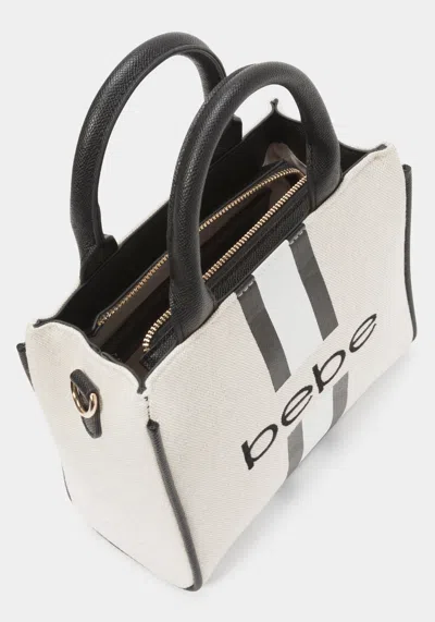 Bebe Paisley Mini Canvas Satchel In Black