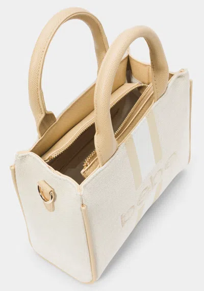 Bebe Paisley Mini Canvas Satchel In Almond
