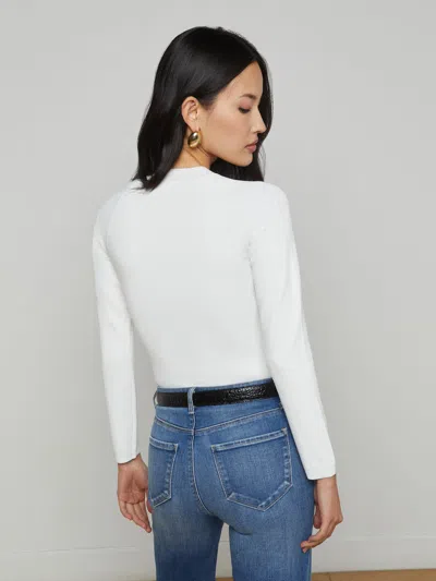 L'agence Chamberlain Knit Blazer In Ivory/gold