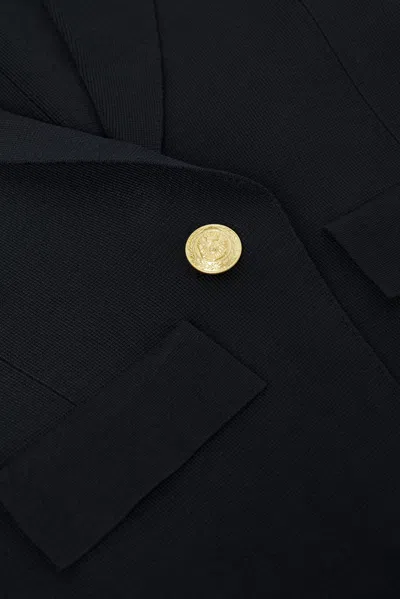 L'agence Chamberlain Knit Blazer In Black/gold