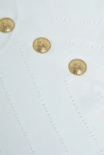 L'agence Chamberlain Knit Blazer In Ivory/gold