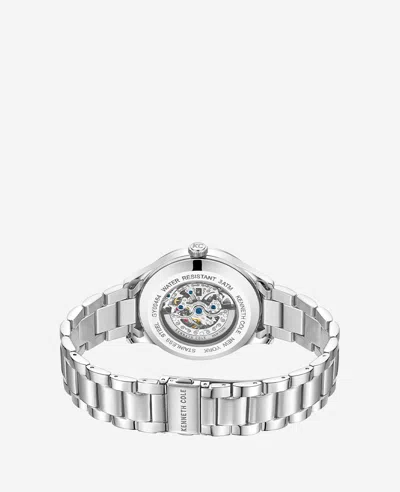 Kenneth Cole New York Automatic Bracelet Watch In Silver