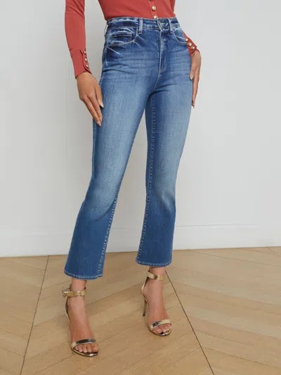 L Agence Mira Cropped Bootcut Jean In Hampton