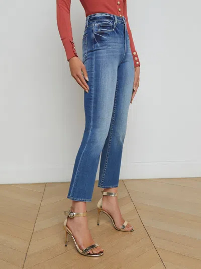 L Agence Mira Cropped Bootcut Jean In Hampton