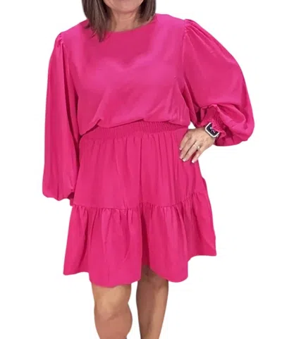 Jess Lea Chrissy Smocked Dress In Pink In Pink