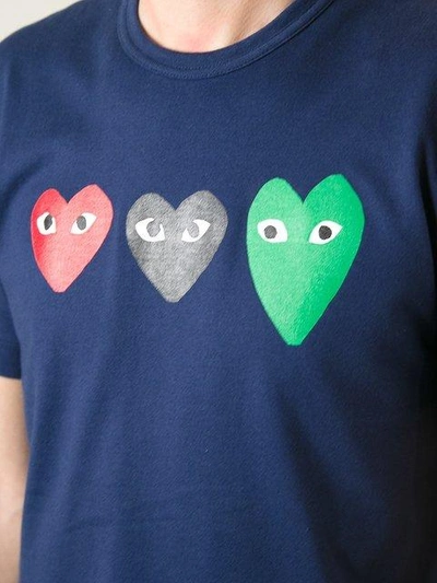 Shop Comme Des Garçons Play Heart Print T-shirt
