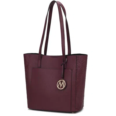 Mkf Collection By Mia K Lea Tote Vegan Leather Handbag In White