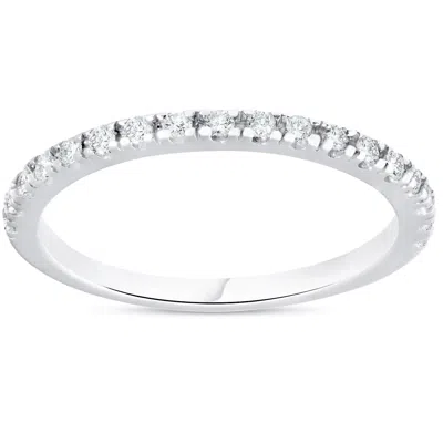 Pompeii3 1/4ct Diamond Ring Stackable Engagement Womens Wedding Band 10k White Gold In Multi