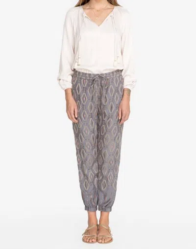 Johnny Was Diamond All Over Embroidered Pant In Dusty Mountain In Multi