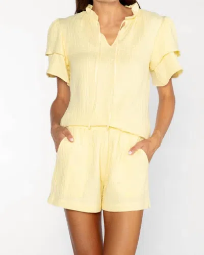 S'edge Vegan Leather Raw Edge Top In Spotlight In Multi