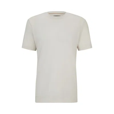 Hugo Boss Cotton-cashmere T-shirt With Mercerized Finish In Multi