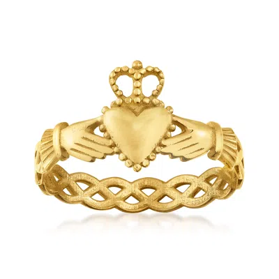 Ross-simons Italian 14kt Yellow Gold Claddagh Ring