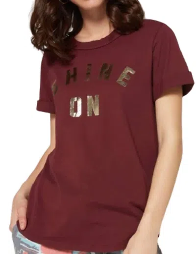 Sol Angeles Shine On Crew Tee In Syrah In Multi