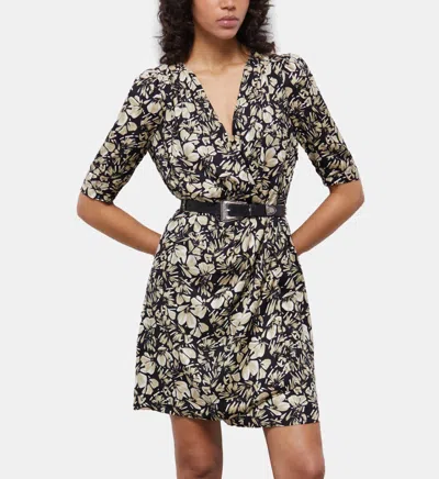 The Kooples Twill Flowers Dress In Multi