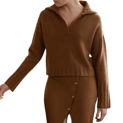 W. Cashmere Maeve Sweater In Caramel In Multi