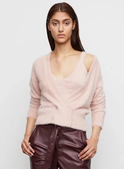 Bailey44 Molly Double Breasted Cardigan In Blush In Gold