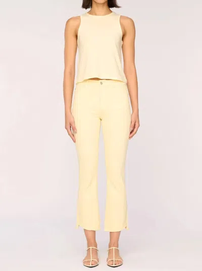 Dl1961 - Women's Bridget Boot High Rise Pants In Pale Yellow In Multi
