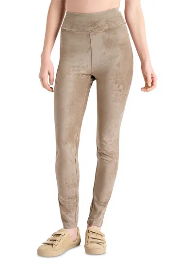 Splendid Womens Faux Suede Stretch Leggings In Multi