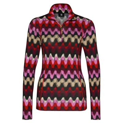 Bogner Madita Top In Hot Red In Multi