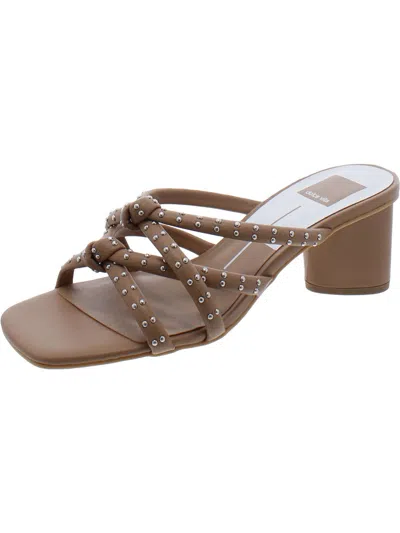 Dolce Vita Womens Faux Leather Slip On Mule Sandals In Multi