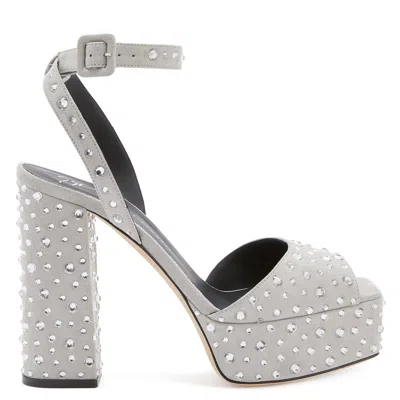 Giuseppe Zanotti New Betty Sparkle In Grey