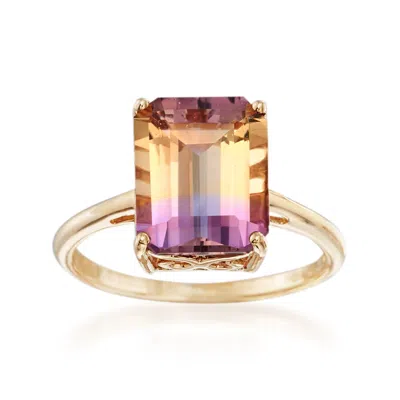 Ross-simons Ametrine Solitaire Ring In 14kt Yellow Gold