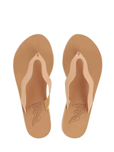 Ancient Greek Sandals Leather Flip Flops In Multi