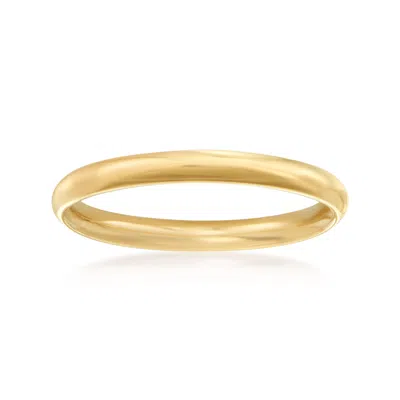 Ross-simons Women's 2mm 14kt Yellow Gold Wedding Ring In Yellow