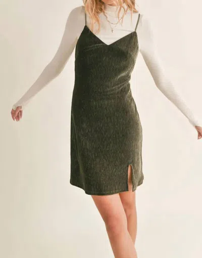 Sadie & Sage Lorelai Mini Dress In Olive In Multi