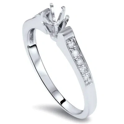 Pompeii3 Diamond Engagement Semi Mount Ring Setting White Gold In Multi