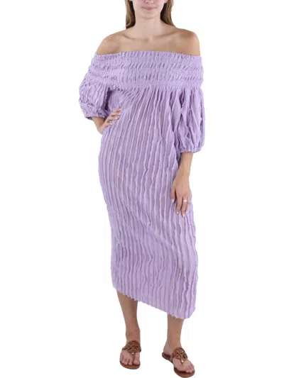 N By Nancy Womens Striped Long Maxi Dress In Multi