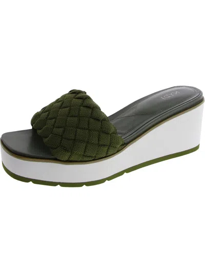 Nydj Rorra Womens Slip On Open Toe Slide Sandals In Multi