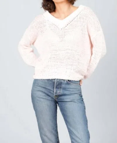 Brave + True Dodger Knit Sweater In Blush Pink In Multi