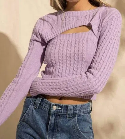 Papermoon Ella Cami Two Piece Set In Violet In Multi