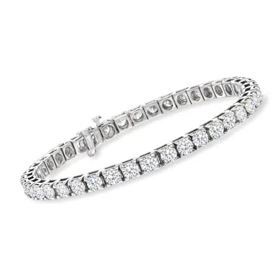 Ross-simons Diamond Tennis Bracelet In 14kt Yellow Gold In Multi