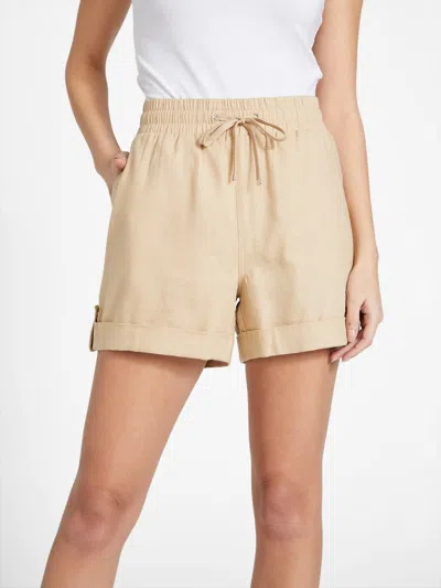 Guess Factory Charlotte Linen Shorts In Multi